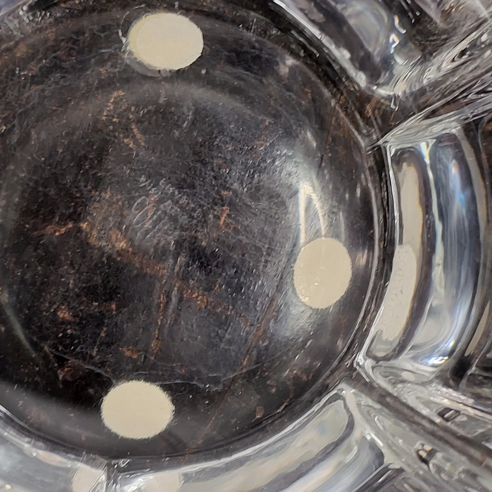 Cofrac Art Verrier France Crystal Glass Splash Bowl Mid-century Modern 1… - Picture 5 of 8